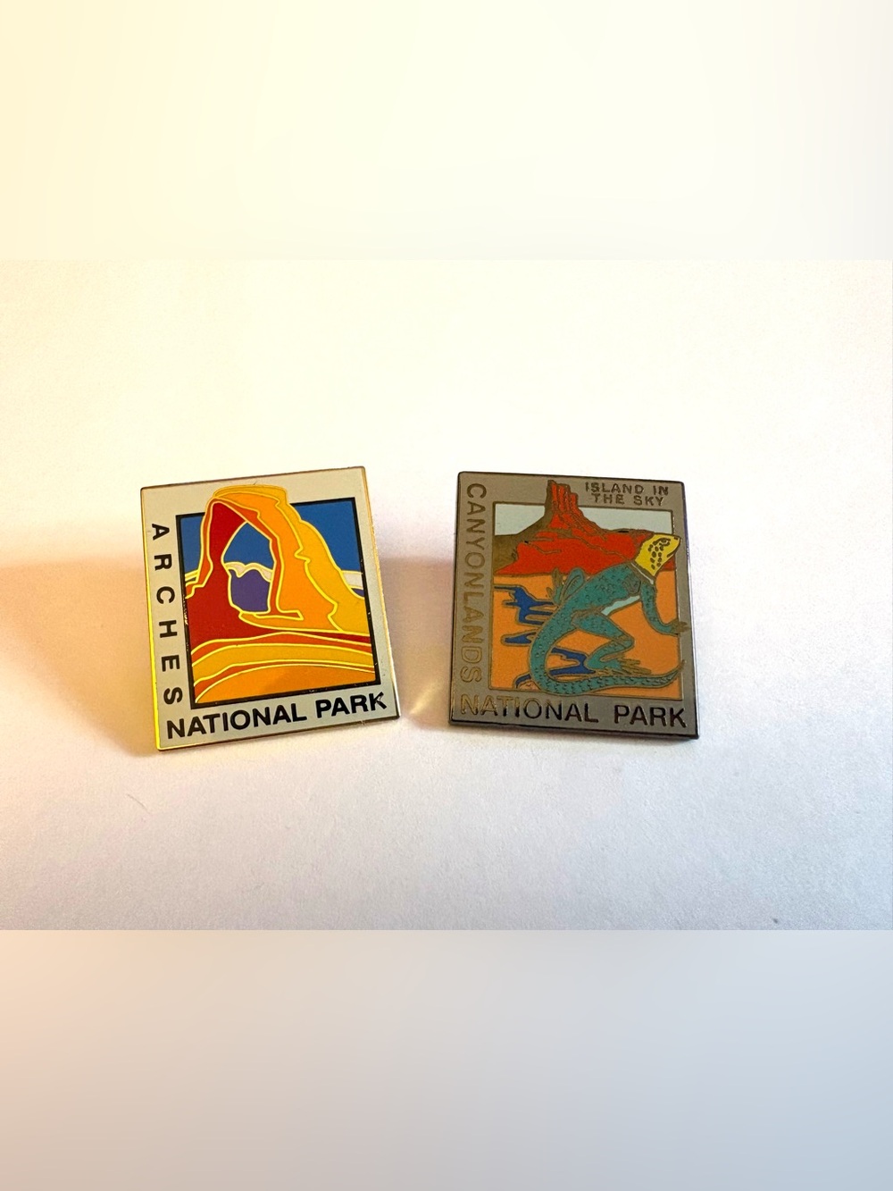 Arches & Canyonlands National Park Enamel Lapel Pin Lot Utah 2 Pins